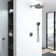 Душевой комплект Vincea Inspire VSFW-3I22MT2GM 300 мм, с термостатом, вороненая сталь