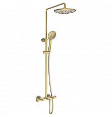 Душевая система Vincea Desire VSFS-1D0TBG 250 мм, с термостатом, золотой матовый