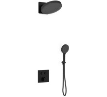 Душевой комплект Vincea VSFW-421I3MB 300 мм, со смесителем, черный матовый