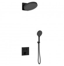 Душевой комплект Vincea VSFW-421I3MB 300 мм, со смесителем, черный матовый