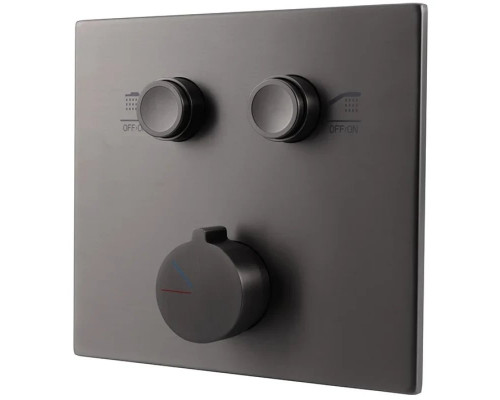 Душевой комплект Vincea VSFW-421I3GM 300 мм, со смесителем, вороненая сталь