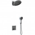 Душевой комплект Vincea VSFW-421I3GM 300 мм, со смесителем, вороненая сталь