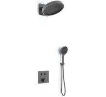 Душевой комплект Vincea VSFW-421I3GM 300 мм, со смесителем, вороненая сталь