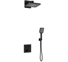 Душевой комплект Vincea VSFW-421I4MB 320x200 мм, со смесителем, черный матовый