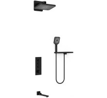 Душевой комплект Vincea VSFW-433TI4RMB 320x200 мм, с термостатом, черный матовый