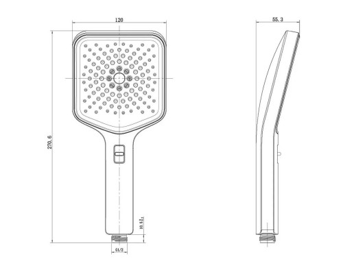 Душевой комплект Vincea VSFW-433TI4RCH 320x200 мм, со смесителем, хром