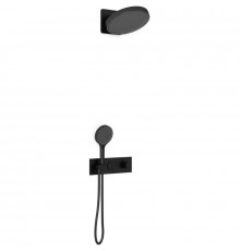 Душевой комплект Vincea VSFW-422TI3MB 300 мм, с термостатом, черный матовый