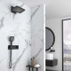 Душевой комплект Vincea VSFW-422TI4MB 320x200 мм, с термостатом, черный матовый