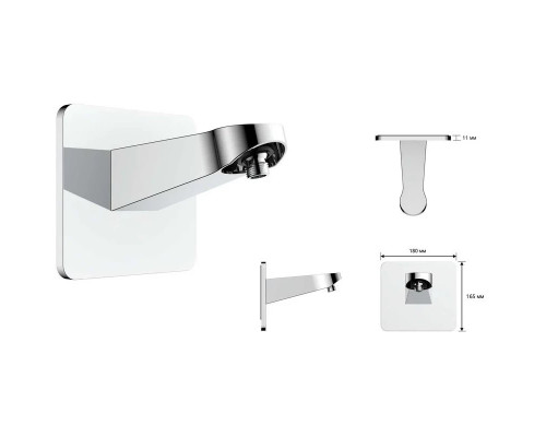 Душевой комплект Vincea VSFW-433TI3MB 300 мм, с термостатом, черный матовый