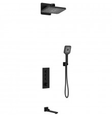 Душевой комплект Vincea VSFW-433TI4MB 320x200 мм, с термостатом, черный матовый