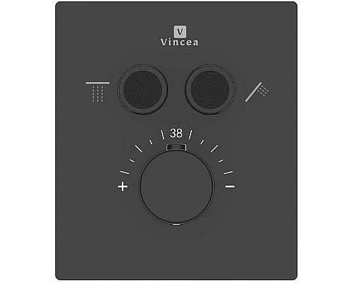 Душевой комплект Vincea VSFW-321MT1MB 315x210 мм, с термостатом, черный матовый Душевой комплект Vincea VSFW-321MT1MB 315x210 мм, с термостатом, черный матовый