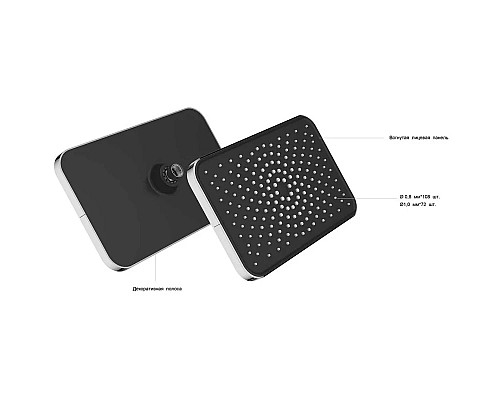 Душевой комплект Vincea VSFW-321MT1MB 315x210 мм, с термостатом, черный матовый Душевой комплект Vincea VSFW-321MT1MB 315x210 мм, с термостатом, черный матовый