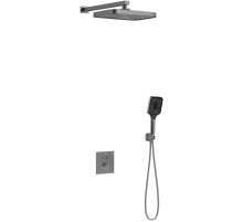 Душевой комплект Vincea VSFW-321MT1GM 315x210 мм, с термостатом, вороненая сталь