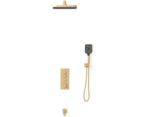 Душевой комплект Vincea VSFW-433T1BG 315x210 мм, с термостатом, золотой матовый