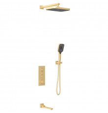 Душевой комплект Vincea VSFW-433T1BG 315x210 мм, с термостатом, золотой матовый