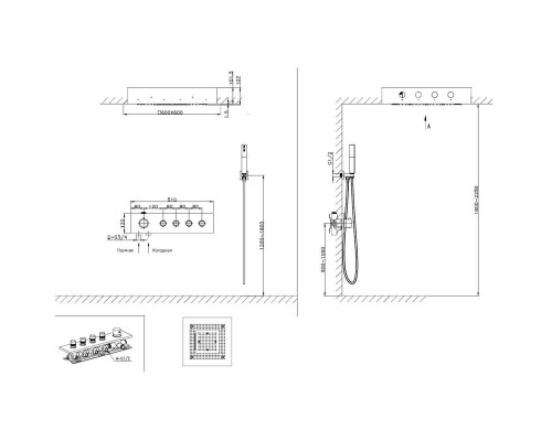 Душевой комплект 600 мм AltroBagno Metropoli AltroBagnoMetropoli040403Cr