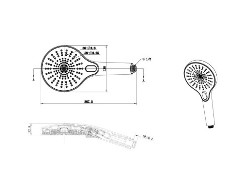 Душевой комплект 247 мм Vincea Inspire VSFW-4I211RCH