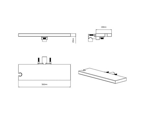 Душевой комплект 247 мм Vincea Inspire VSFW-4I211RCH