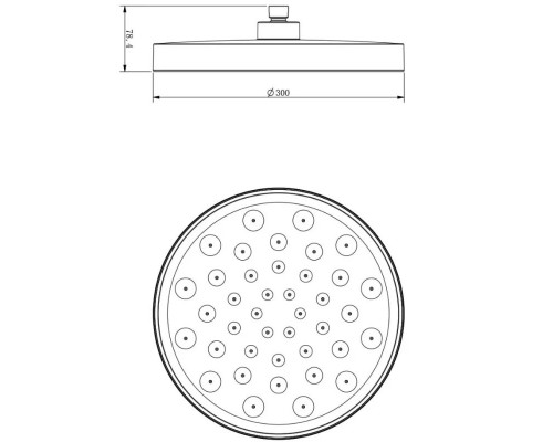 Душевой комплект 300 мм Vincea Inspire VSFW-4I212GM