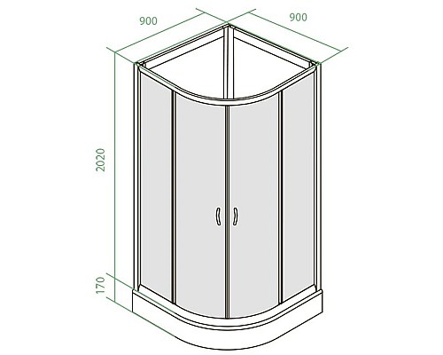 Купить Душевая кабина 90х90х219 см IDDIS HA HA90WLP в магазине сантехники Santeh-Crystal.ru