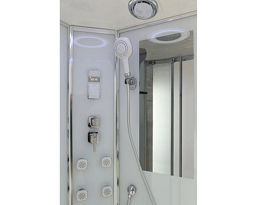 Купить Душевая кабина 90х90х220 см Black & White Galaxy 5503900 прозрачное в магазине сантехники Santeh-Crystal.ru