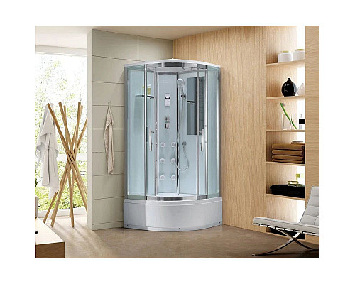 Купить Душевая кабина 90х90х220 см Black & White Galaxy 5503900 прозрачное в магазине сантехники Santeh-Crystal.ru