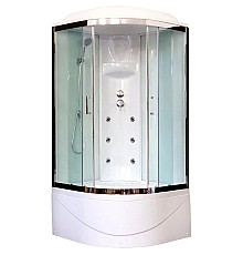 Душевая кабина 100х100х217 см Royal Bath RB100BK3-WT-CH прозрачное