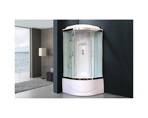 Купить Душевая кабина 100х100х217 см Royal Bath RB100BK6-WT-CH прозрачное в магазине сантехники Santeh-Crystal.ru