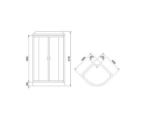 Приобрести Душевая кабина 100х100х217 см Royal Bath RB100HK6-BT-CH прозрачное в магазине сантехники Santeh-Crystal.ru