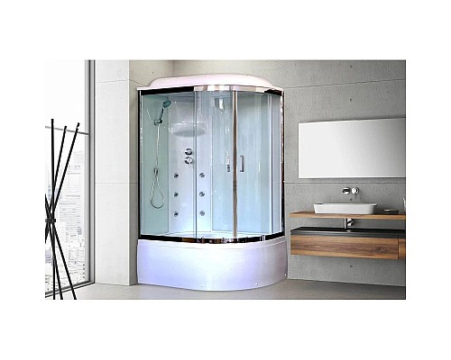 Купить Душевая кабина 120х80х217 см Royal Bath RB8120BK3-WT-CH-L прозрачное в магазине сантехники Santeh-Crystal.ru