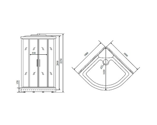 Купить Душевая кабина 100x100x220 см Timo Comfort T-8801 C прозрачное в магазине сантехники Santeh-Crystal.ru