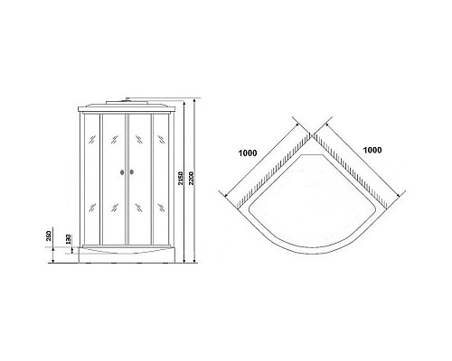 Приобрести Душевая кабина 100х100х220 см Niagara NG-3316-14 матовое в магазине сантехники Santeh-Crystal.ru