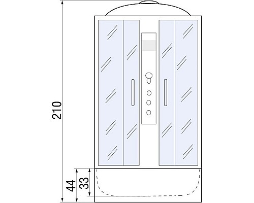 Заказать Душевая кабина 90х90х210 River DESNA 90/44 ТH в магазине сантехники Santeh-Crystal.ru