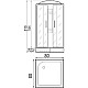 Приобрести Душевая кабина 80х80х210 River QUADRO 80/24 МТ в магазине сантехники Santeh-Crystal.ru