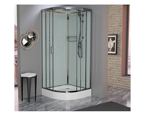 Заказать Душевая кабина 90x90x220 см Frank F409 Brilliant 155009 прозрачное в магазине сантехники Santeh-Crystal.ru