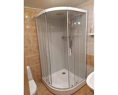 Заказать Душевая кабина 90x90x220 см Frank F409 White 409009 прозрачное в магазине сантехники Santeh-Crystal.ru