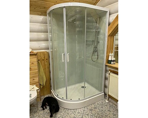 Заказать Душевая кабина 120x80x220 см Frank F412R White 412214 прозрачное в магазине сантехники Santeh-Crystal.ru