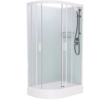 Душевая кабина 100x80x215 см Frank F418R М White 20015 текстурное стекло