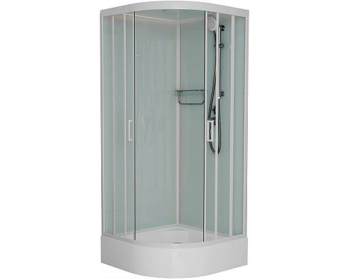 Приобрести Душевая кабина 90x90x220 см Frank F409/1 М White 20024 текстурное стекло в магазине сантехники Santeh-Crystal.ru