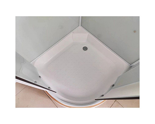 Приобрести Душевая кабина 90x90x220 см Frank F409/1 М White 20024 текстурное стекло в магазине сантехники Santeh-Crystal.ru