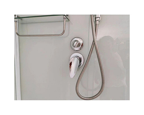 Приобрести Душевая кабина 90x90x220 см Frank F409/1 М White 20024 текстурное стекло в магазине сантехники Santeh-Crystal.ru