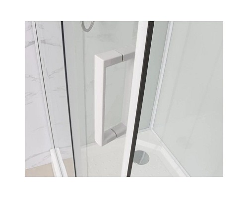 Заказать Душевая кабина 120x80x215 см Frank F412/1L White 128009 прозрачное в магазине сантехники Santeh-Crystal.ru