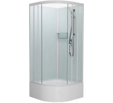 Душевая кабина 100x100x215 см Frank F400/2 М White 20035 текстурное стекло