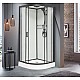 Купить Душевая кабина 90x90x220 см Frank F409 Black 900904 прозрачное в магазине сантехники Santeh-Crystal.ru