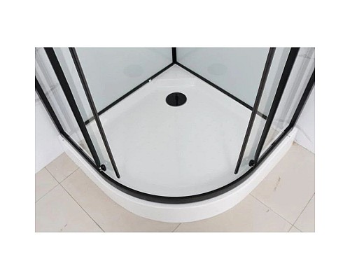 Купить Душевая кабина 90x90x220 см Frank F409 Black 900904 прозрачное в магазине сантехники Santeh-Crystal.ru