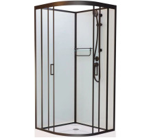 Душевая кабина 90x90x215 см Frank F409 М Black 20043 текстурное стекло