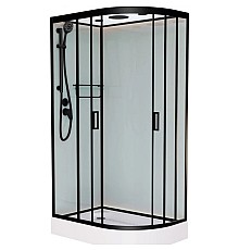 Душевая кабина 120x80x220 см Frank F412L Black 214214 прозрачное