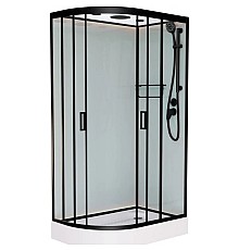 Душевая кабина 100x80x220 см Frank F418R Black 914814 прозрачное