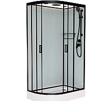 Душевая кабина 100x80x220 см Frank F418R М Black 20052 текстурное стекло