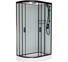 Душевая кабина 110x80x220 см Frank F411R М Black 20056 текстурное стекло